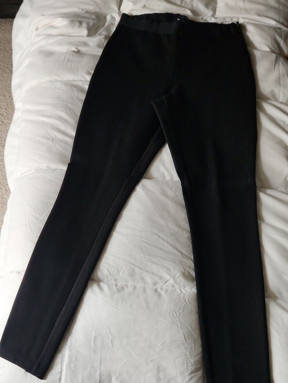 J. Crew Slim Black Ponte Pull-On Pants